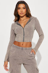 Maeve Mineral Wash Jogger Set - Taupe