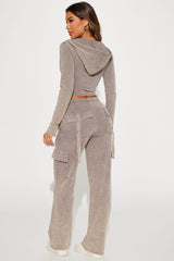 Maeve Mineral Wash Jogger Set - Taupe