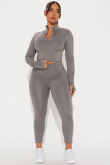 Run It Up Elevate Capri Active Legging - Charcoal