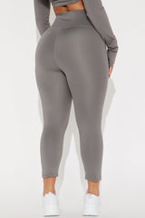 Run It Up Elevate Capri Active Legging - Charcoal