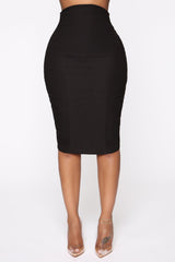 I See You Looking Super High Waist Skirt - Black