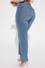 Nova 90s Straight Leg Jeans - Medium Blue Wash