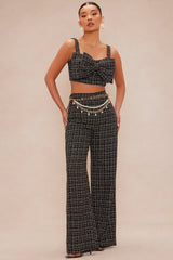 Tahlia Tweed Pant Set - Black