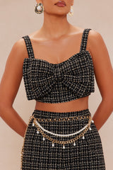 Tahlia Tweed Pant Set - Black