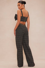 Tahlia Tweed Pant Set - Black