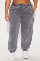 Fiona Fleece Jogger - Black