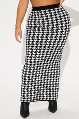 Mariana Sweater Knit Maxi Skirt - Black/White