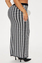 Mariana Sweater Knit Maxi Skirt - Black/White