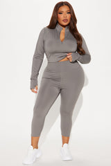 Run It Up Elevate Capri Active Legging - Charcoal
