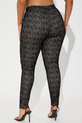 Call Me Up Lace Legging - Black/combo