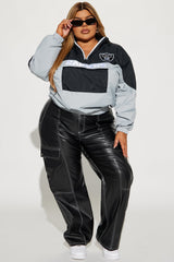 Bring Home The Win Raiders Windbreaker  - Black/combo