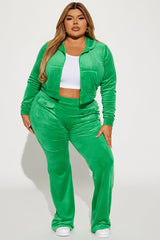 My Favorite Velour Pant Set - Kelly Green