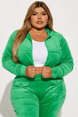My Favorite Velour Pant Set - Kelly Green