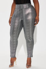 My Best Version Metallic Legging - Silver