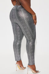 My Best Version Metallic Legging - Silver