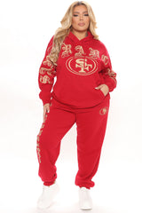 NFL Old English 49ers Hoodie - Burgundy