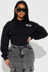 Kansas City Chiefs Corset Hoodie - Black
