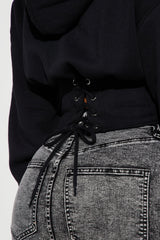 Kansas City Chiefs Corset Hoodie - Black