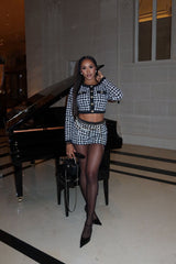 True To Me Short Set - Black/White