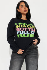 50 Cent In Da Club Crew Neck Sweatshirt - Black