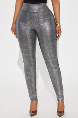 My Best Version Metallic Legging - Silver