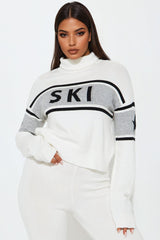 Ski Bunny Sweater Pant Set - Ivory