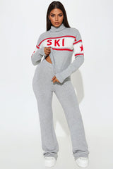 Ski Bunny Sweater Pant Set - Heather Grey