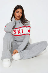 Ski Bunny Sweater Pant Set - Heather Grey