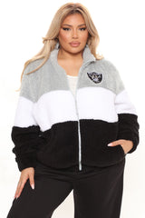 NFL Raiders Sherpa Jacket - Grey/Black