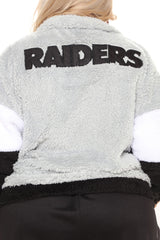 NFL Raiders Sherpa Jacket - Grey/Black