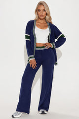 Rich Again Sweater Pant Set - Navy/combo