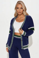 Rich Again Sweater Pant Set - Navy/combo