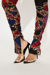 Bree Marie Baroque Stacked Legging - Black/combo