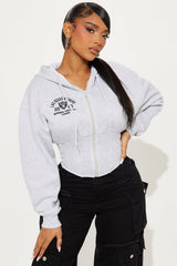 Always A Raider Corset Hoodie - Heather Grey