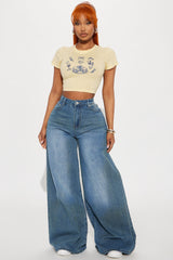 Always Be The One Non Stretch Tinted Baggy Jeans - Medium Wash