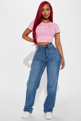 Brat Doll Baby Tee - Pink