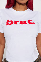 Brat Crew Neck Tee - White