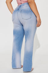 Favorite Forever Tinted Straight Leg Jeans - Pink