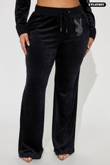 Velour Playboy Pant - Black