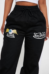 Von Dutch Track Pants - Black/White