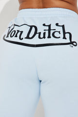 Von Dutch Classic Wide Leg Pant - Blue/Black