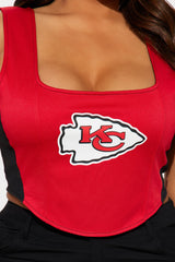 Chiefs Halftime Show Corset Top - Red/Black