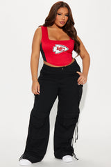 Chiefs Halftime Show Corset Top - Red/Black