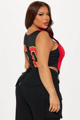 Chiefs Halftime Show Corset Top - Red/Black
