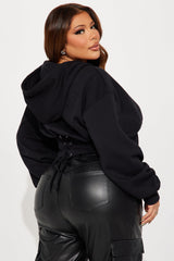 Kansas City Chiefs Corset Hoodie - Black