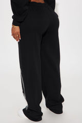 Von Dutch Rhinestone Wide Leg Pant - Black