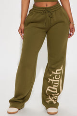 Von Dutch Vintage Wide Leg Pant - Olive