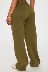 Von Dutch Vintage Wide Leg Pant - Olive