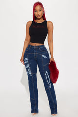 Von Dutch Rhinestone Cropped Tank Top - Black/Red