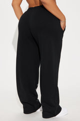 Von Dutch Rhinestone Wide Leg Pant - Black